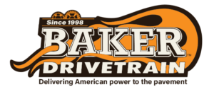 Baker Drivetrain logo, American power.